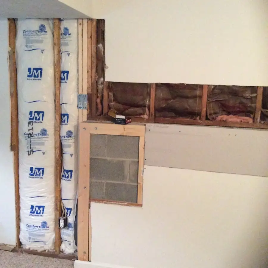 Wall insulation replacement during Basement Flood Cleanup in Loveland